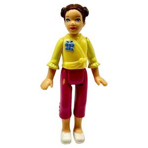 Fisher Price Sweet Streets Doll Figure Teen Girl Woman Yellow Top Pink Pants‎